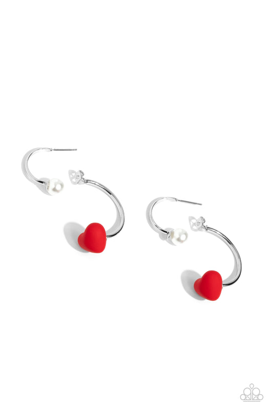 Paparazzi Accessories: Romantic Representative - Red Earrings