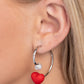 Paparazzi Accessories: Romantic Representative - Red Earrings