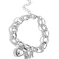 Paparazzi Accessories: Guess Now Its INITIAL - White - M Bracelet