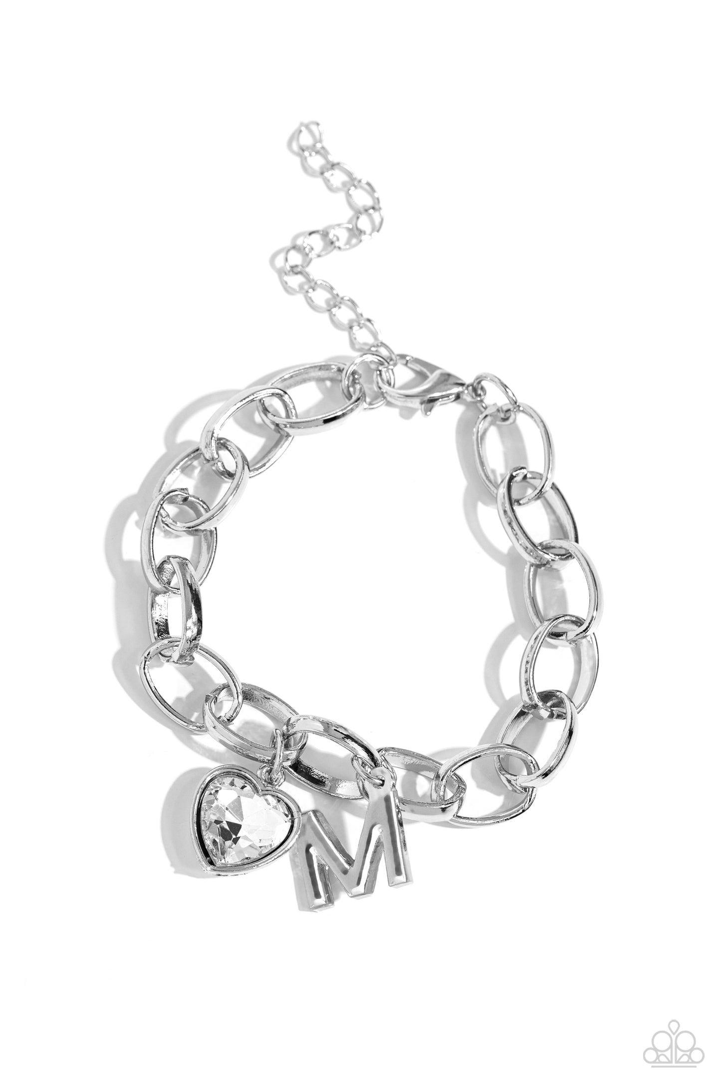 Paparazzi Accessories: Guess Now Its INITIAL - White - M Bracelet