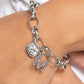 Paparazzi Accessories: Guess Now Its INITIAL - White - M Bracelet