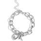 Paparazzi Accessories: Guess Now Its INITIAL - White - K Bracelet