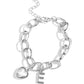 Paparazzi Accessories: Guess Now Its INITIAL - White - E Bracelet