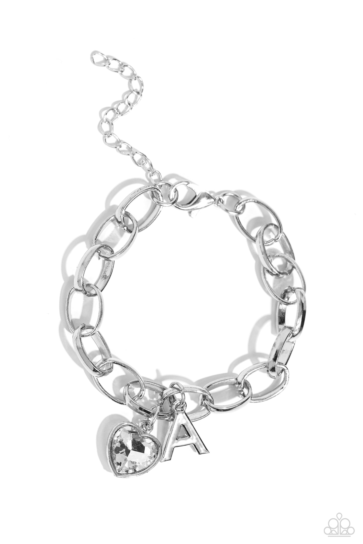 Paparazzi Accessories: Guess Now Its INITIAL - White - A Bracelet