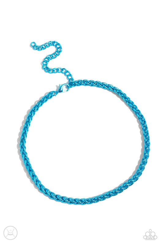 Paparazzi Accessories: Braided Battalion - Blue Necklace