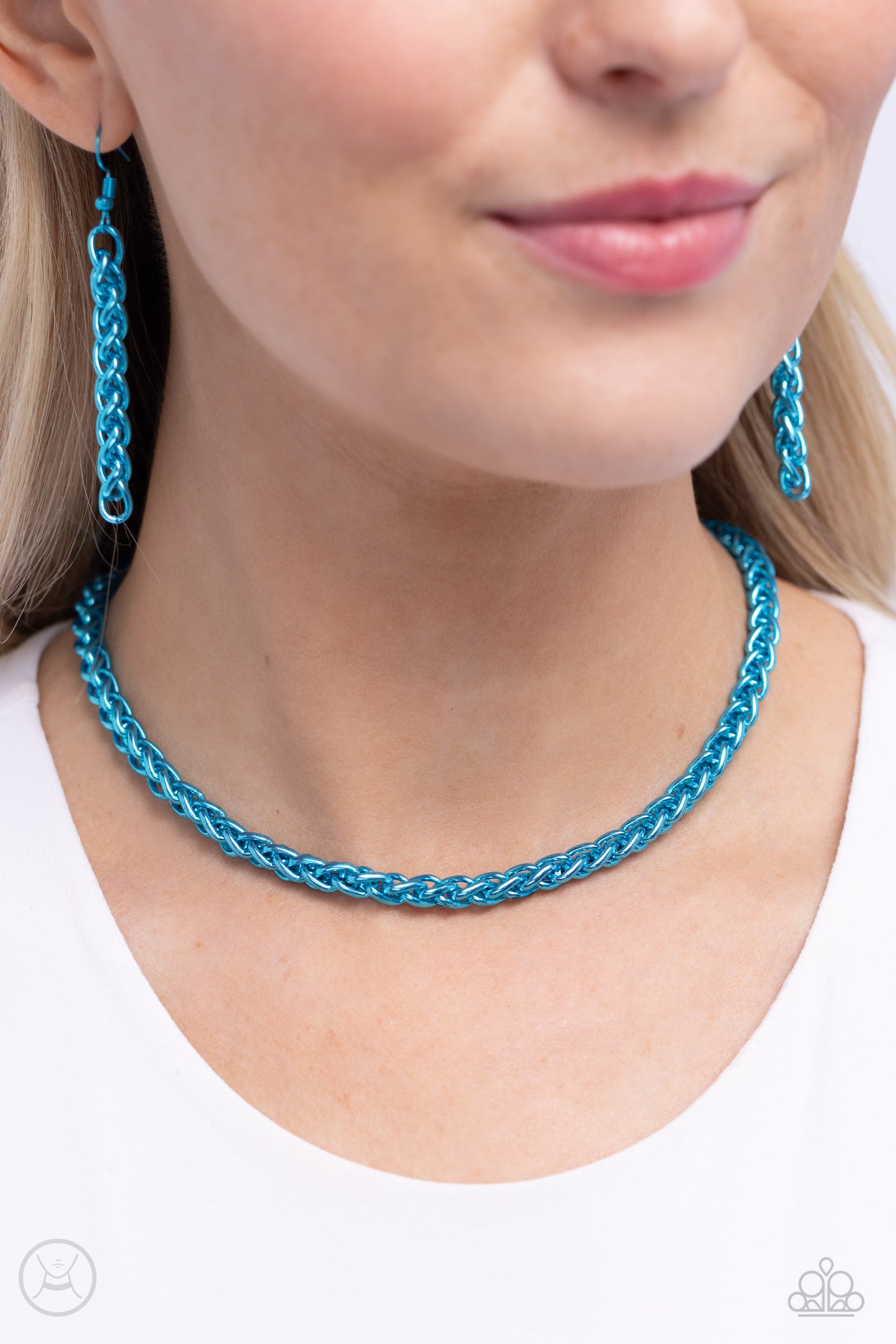 Paparazzi Accessories: Braided Battalion - Blue Necklace