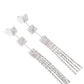 Paparazzi Accessories: Fiercely Free-Falling - White Earrings