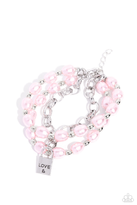 Paparazzi Accessories: LOVE-Locked Legacy - Pink Bracelet