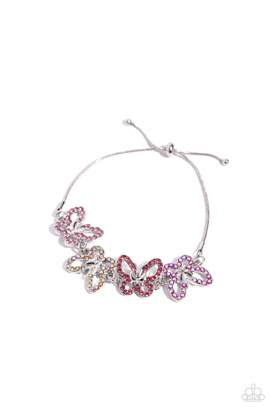 Paparazzi Accessories: Butterfly Belonging - Pink Bracelet