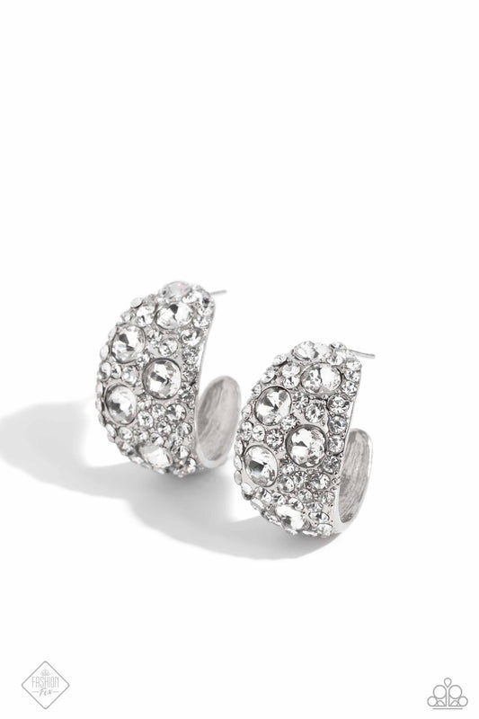 Paparazzi Accessories: Freethinking Finesse - White Earrings