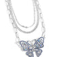 Paparazzi Accessories: Winged Wonder - Blue Necklace