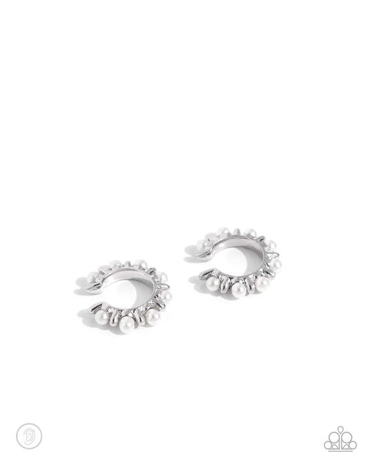 Paparazzi Accessories: Bubbly Basic - White Earrings